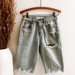 HIDDEN Distressed High Waist Jean Shorts